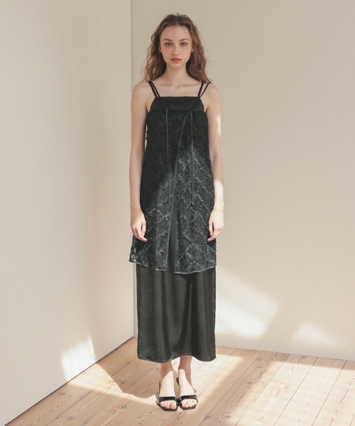 DONOBAN（ドノバン） ドレス 「ANDRESD」satin minimal dress「サテン