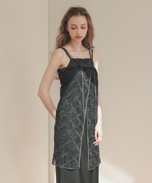 satin minimal dress / サテンミニマルドレス（ドレス