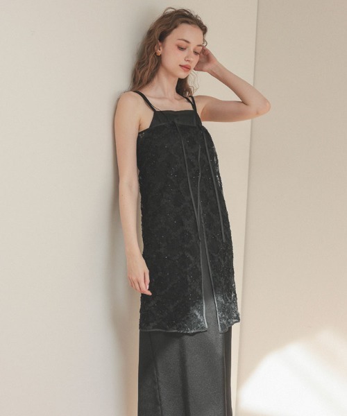DONOBAN（ドノバン） ドレス 「ANDRESD」satin minimal dress「サテン