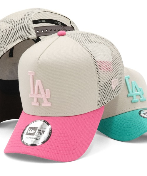 Godspeed 4ever メッシュキャップ グレー ピンク NEW ERA（ニューエラ） メッシュキャップ キャップ 帽子 紫外線カット