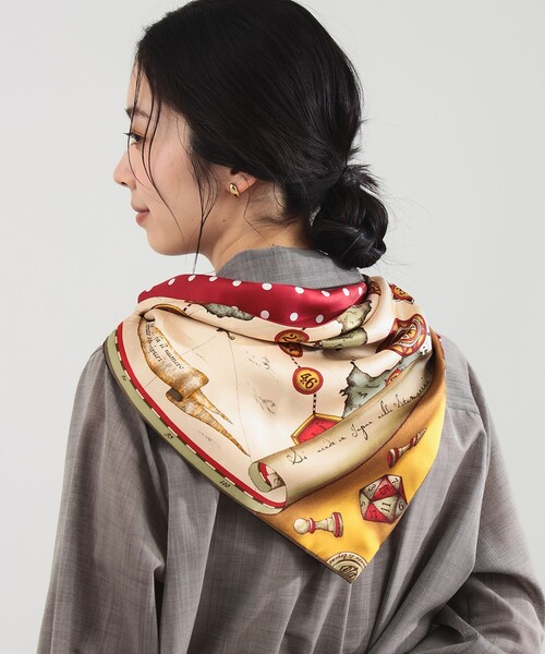 manipuri スカーフ バンダナ / リバーシブル 三角 レディース