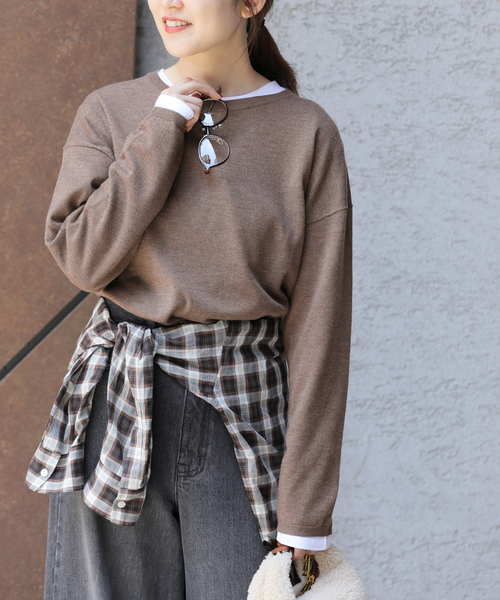新品タグ付JOURNAL STANDARDrelume 3wayレイヤードニット JOURNAL STANDARD relume｜《WEB限定追加予約/2枚セット/新色