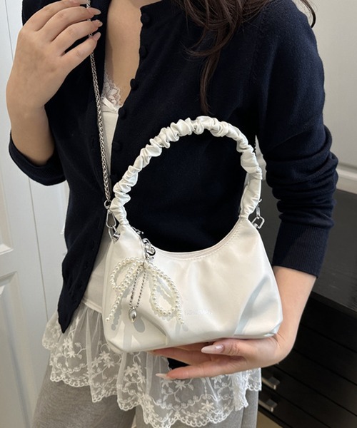 STYLEBLOCK ショルダーバッグ バッグ パールチャーム付きワン