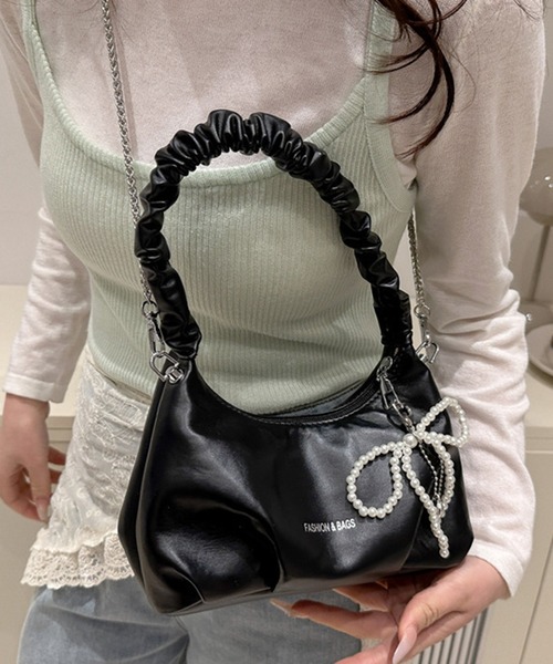 STYLEBLOCK ショルダーバッグ バッグ パールチャーム付きワン