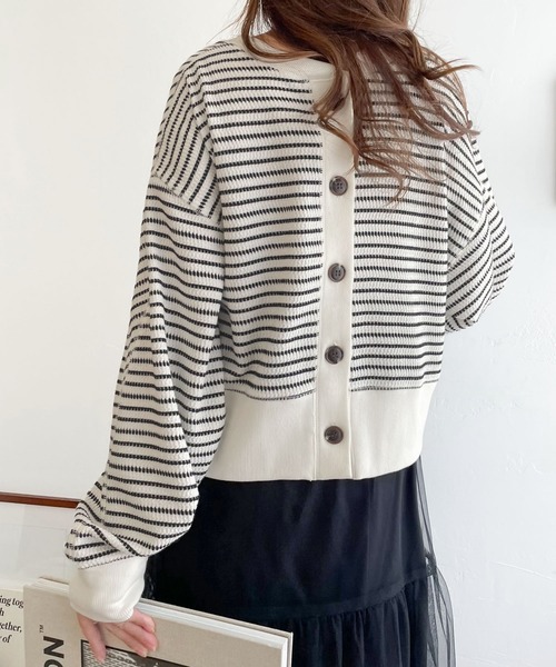 「Java」 カーディガン LARGE アイボリー レディース