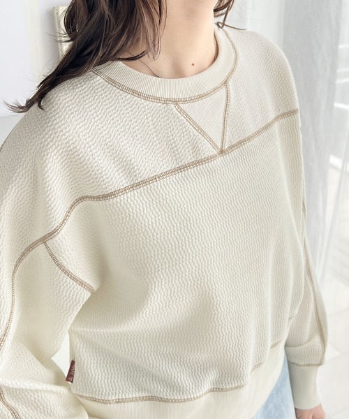 「Java」 カーディガン LARGE アイボリー レディース