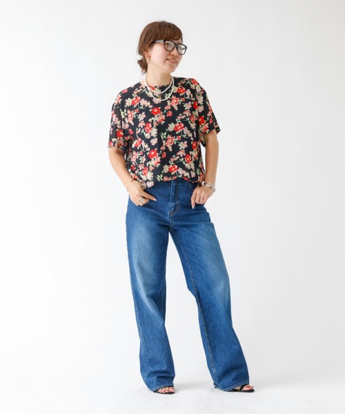 デザインワークス　花柄ブラウス DESIGNWORKS ブラウス シャツ N゜21 花柄ブラウス レディース