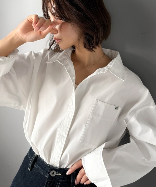 シャツ/ブラウス(長袖/七分) acka bijou collar volume shirt bijou collar volume shirt – Acka online store