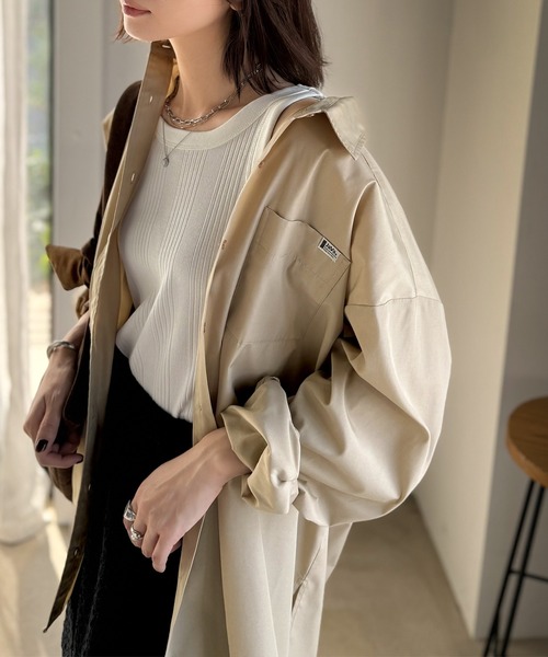 シャツ/ブラウス(長袖/七分) acka bijou collar volume shirt bijou collar volume shirt – Acka online store