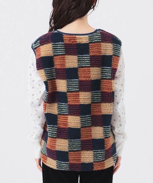 BEAMS BOY（ビームス ボーイ） ベスト ジレ ジャガード ボア プル