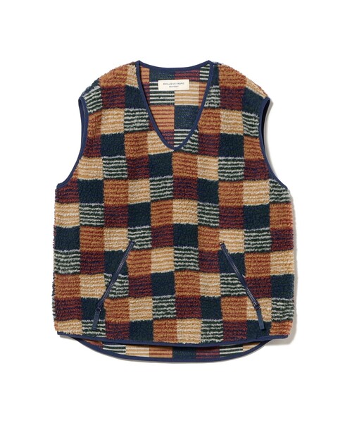 BEAMS BOY（ビームス ボーイ） ベスト ジレ ジャガード ボア プル