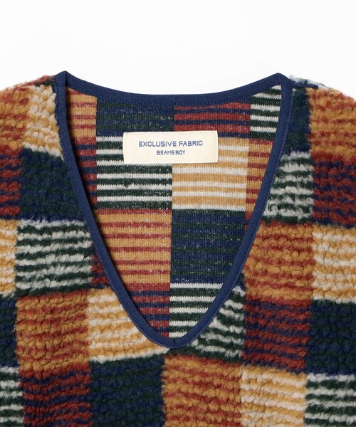 BEAMS BOY（ビームス ボーイ） ベスト ジレ ジャガード ボア プル