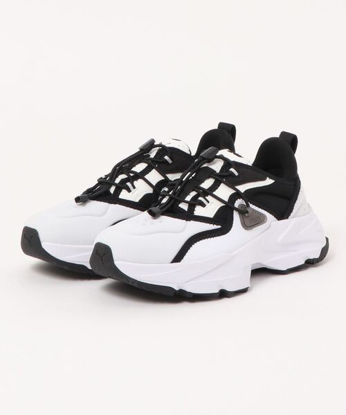 「PUMA」 ローカットスニーカー 24.5cm グレー レディース