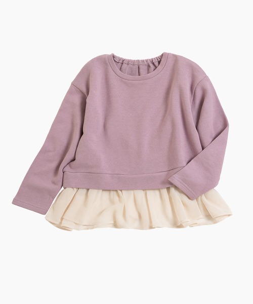 【新品未使用】フリル付き 長袖 80cm ever closet（エバークローゼット） tシャツ フリル付きトップス
