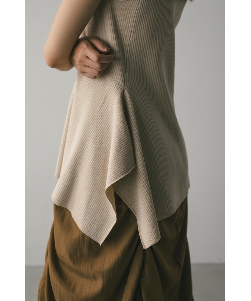 STYLEMIXER ニット セーター ヘムアシンメトリーニットトップ