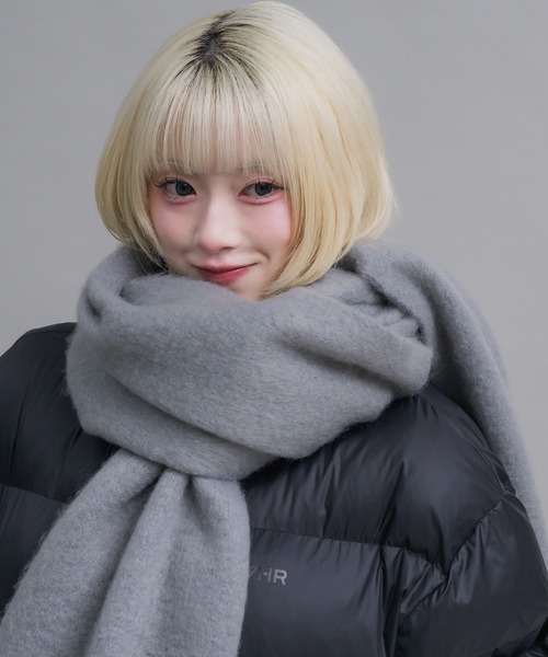 17HR（セブンティーンアワーズ） マフラー ストール ロゴ刺繍マフラー