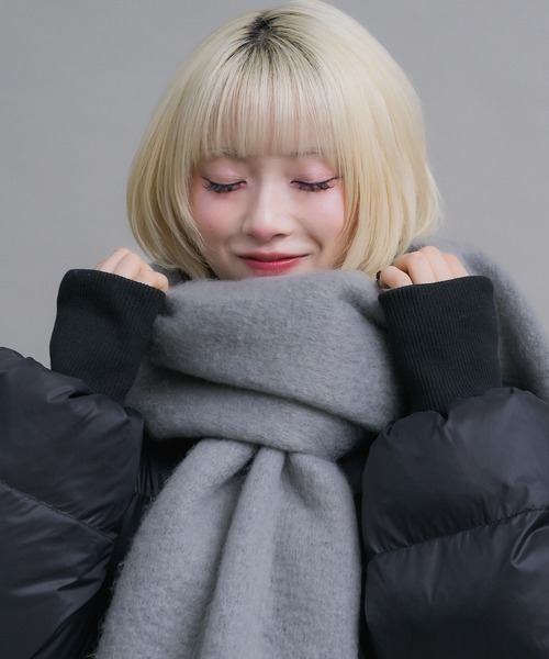 17HR（セブンティーンアワーズ） マフラー ストール ロゴ刺繍マフラー