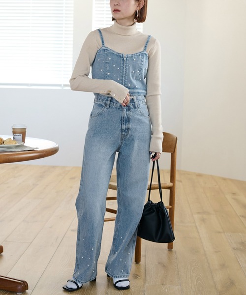 「DISCOAT」 デニムパンツ SMALL ブラック レディース