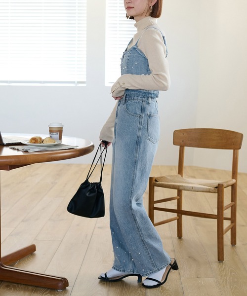 「DISCOAT」 デニムパンツ SMALL ブラック レディース