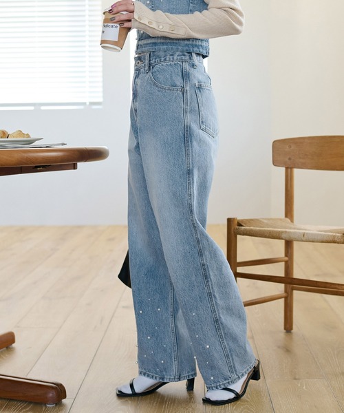 「DISCOAT」 デニムパンツ SMALL ブラック レディース
