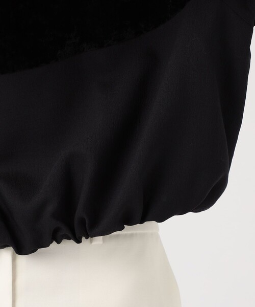 Ballsey（ボールジィ） ブラウス シャツ ベルベットコンビ Tブラウス