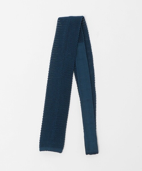 エルメス　ネクタイ　紺　H柄 無地　ニットタイ エルメス ネクタイ 紺 H柄 無地 ニットタイ ニットネクタイ ブランド