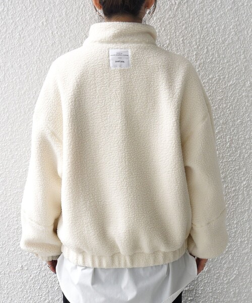 SHIPS any ブルゾン アウター any: ナイロン × ボア リバーシブル