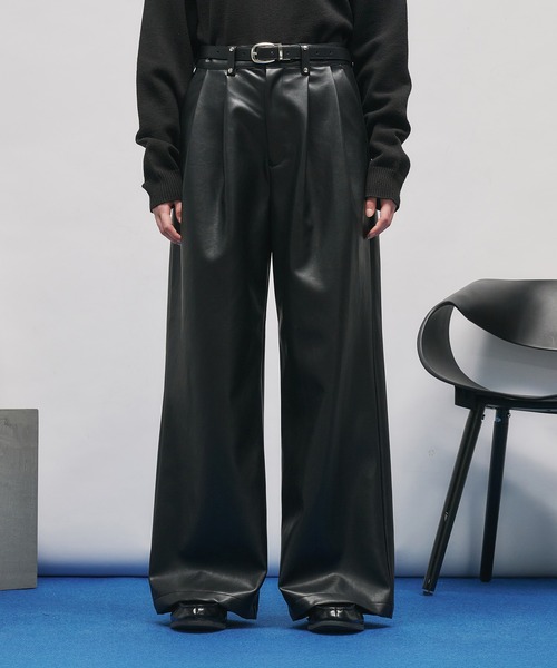 selle glant（セレグランテ） ワイドパンツ スラックス TWO-TUCK BAGGY