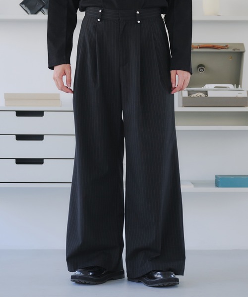 selle glant（セレグランテ） スラックス TWO-TUCK BAGGY DESIGN