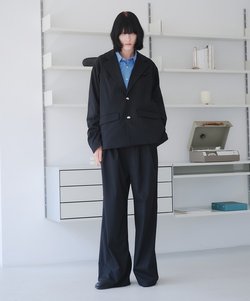 selle glant（セレグランテ） ワイドパンツ スラックス TWO-TUCK BAGGY
