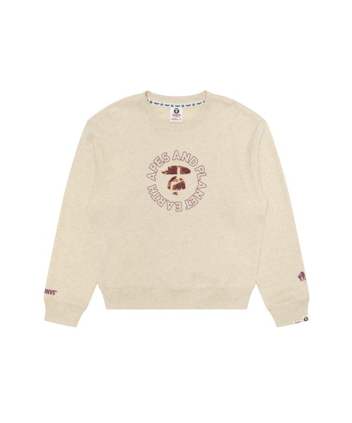 トレーナー スウェット AAPE BASIC CREW NECK SWEAT レディース