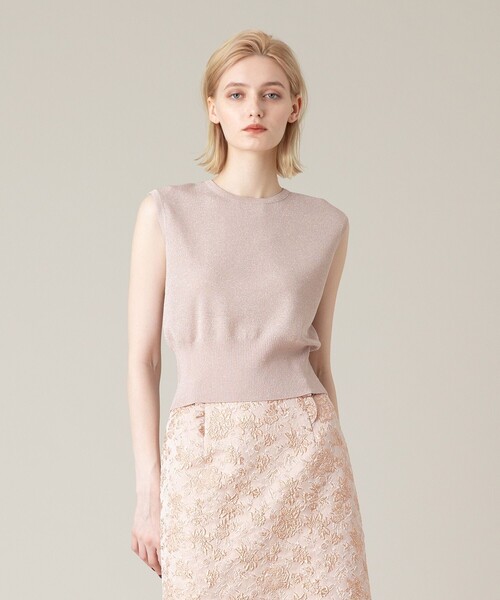 「LOULOU WILLOUGHBY」 ノースリーブニット 2 オフホワイト レディース_画像4