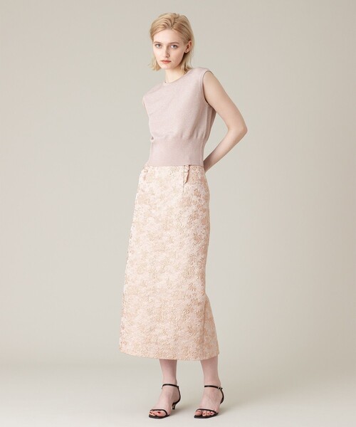 「LOULOU WILLOUGHBY」 ノースリーブニット 2 オフホワイト レディース_画像9