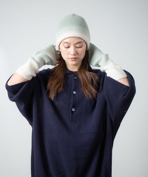 RACAL（ラカル） ニット帽 ニットキャップ Reversible Alpaca Wool