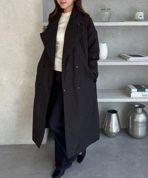 TREOVER コート チェスターコート 軽さと暖かさを実現させた中綿ロング