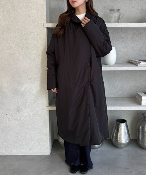 TREOVER コート チェスターコート 軽さと暖かさを実現させた中綿ロング