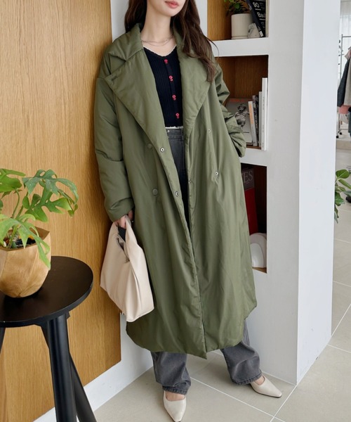 TREOVER コート チェスターコート 軽さと暖かさを実現させた中綿ロング