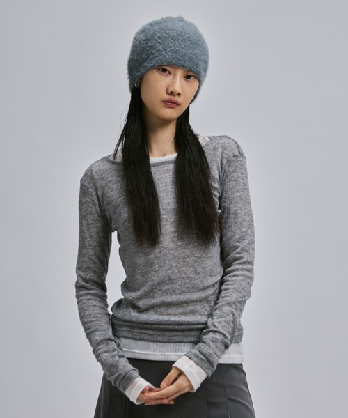 「FEKETE」 ニットキャップ FREE アイボリー レディース_画像5