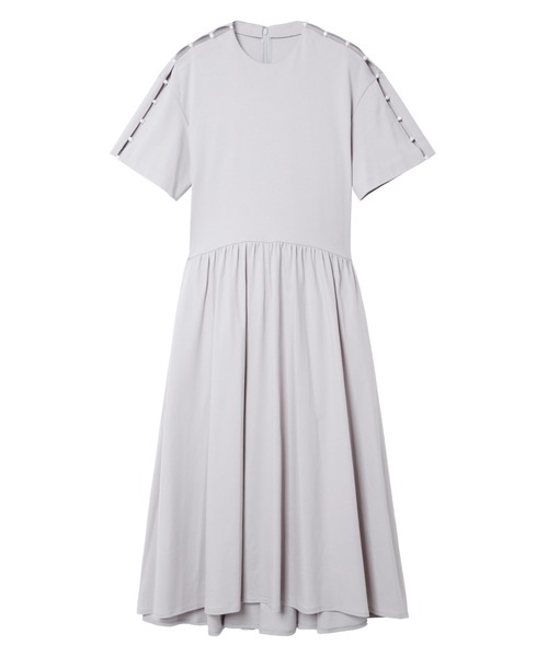 「LE CIEL BLEU」 半袖ワンピース 36 グレー レディース_画像2