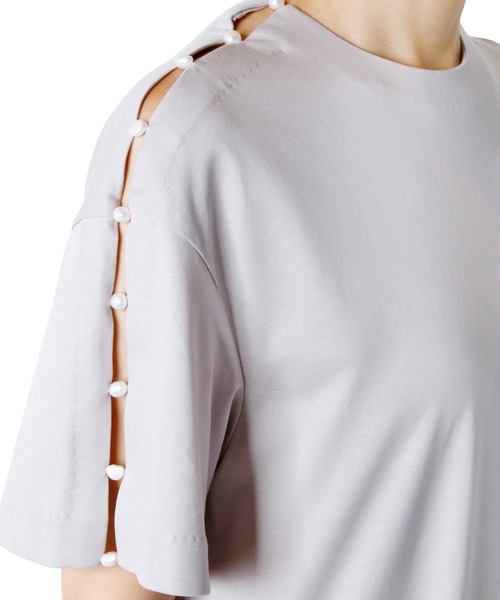 「LE CIEL BLEU」 半袖ワンピース 36 グレー レディース_画像6