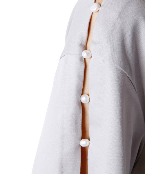 「LE CIEL BLEU」 半袖ワンピース 36 グレー レディース_画像7