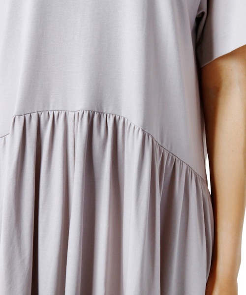 「LE CIEL BLEU」 半袖ワンピース 36 グレー レディース_画像8