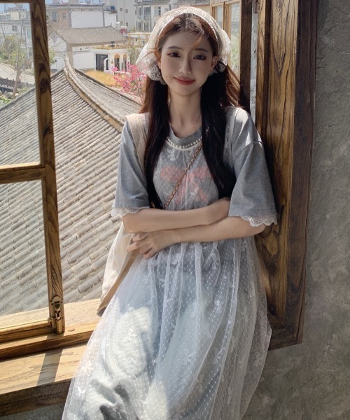 「GEMEDA」 「achic」ノースリーブワンピース M ブラック レディース_画像2