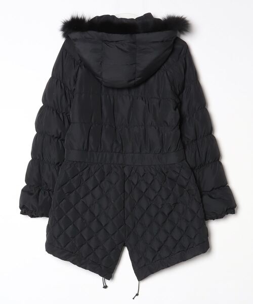 「MOSCHINO CHEAP AND CHIC」 キルティングダウンコート 6 ブラック レディース_画像2