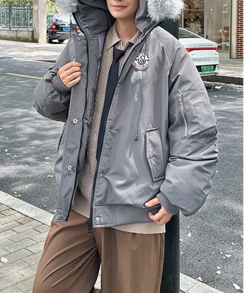 NEW GENTLEMAN ダウンジャケット ダウン フーサヴィーク フードファー