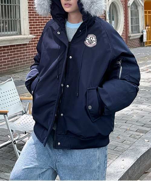 NEW GENTLEMAN ダウンジャケット ダウン フーサヴィーク フードファー
