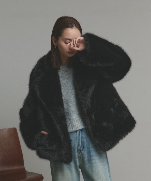 ad thie（アドティエ） コート アウター テーラードカラー フェイク