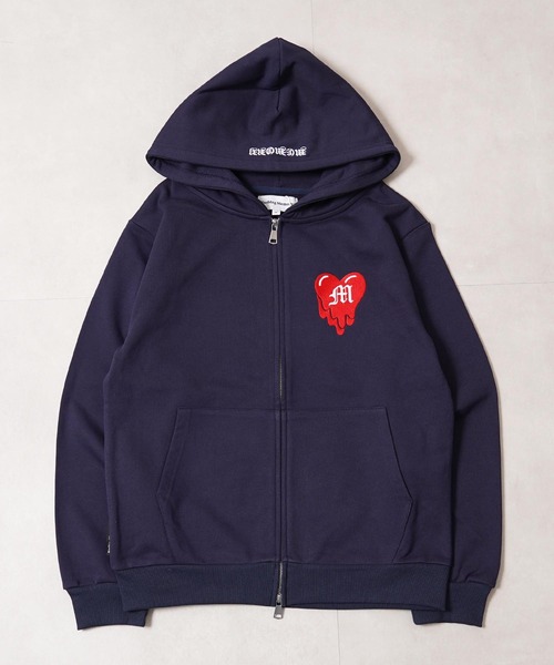 MEMORY パーカー 「MEMORY」ヘビーウェイト ドリップハート ダブルZIP