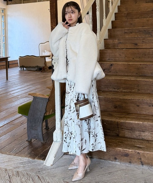 ROYAL PARTY（ロイヤルパーティー） コート アウター ペプラムファー