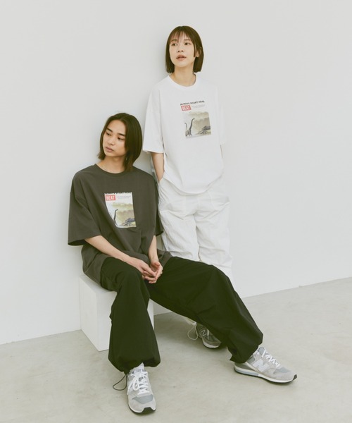 「flaner」 半袖Tシャツ MEDIUM ホワイト レディース_画像5